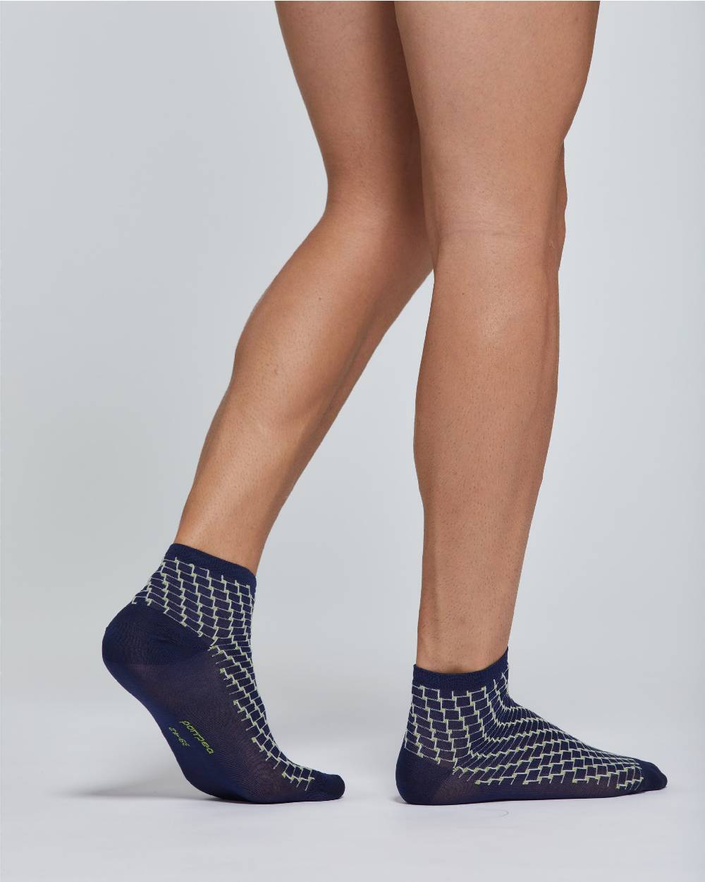 Pompea CALZA CORTA COTONE DANTE CON MOTIVO OPTICAL Economico
