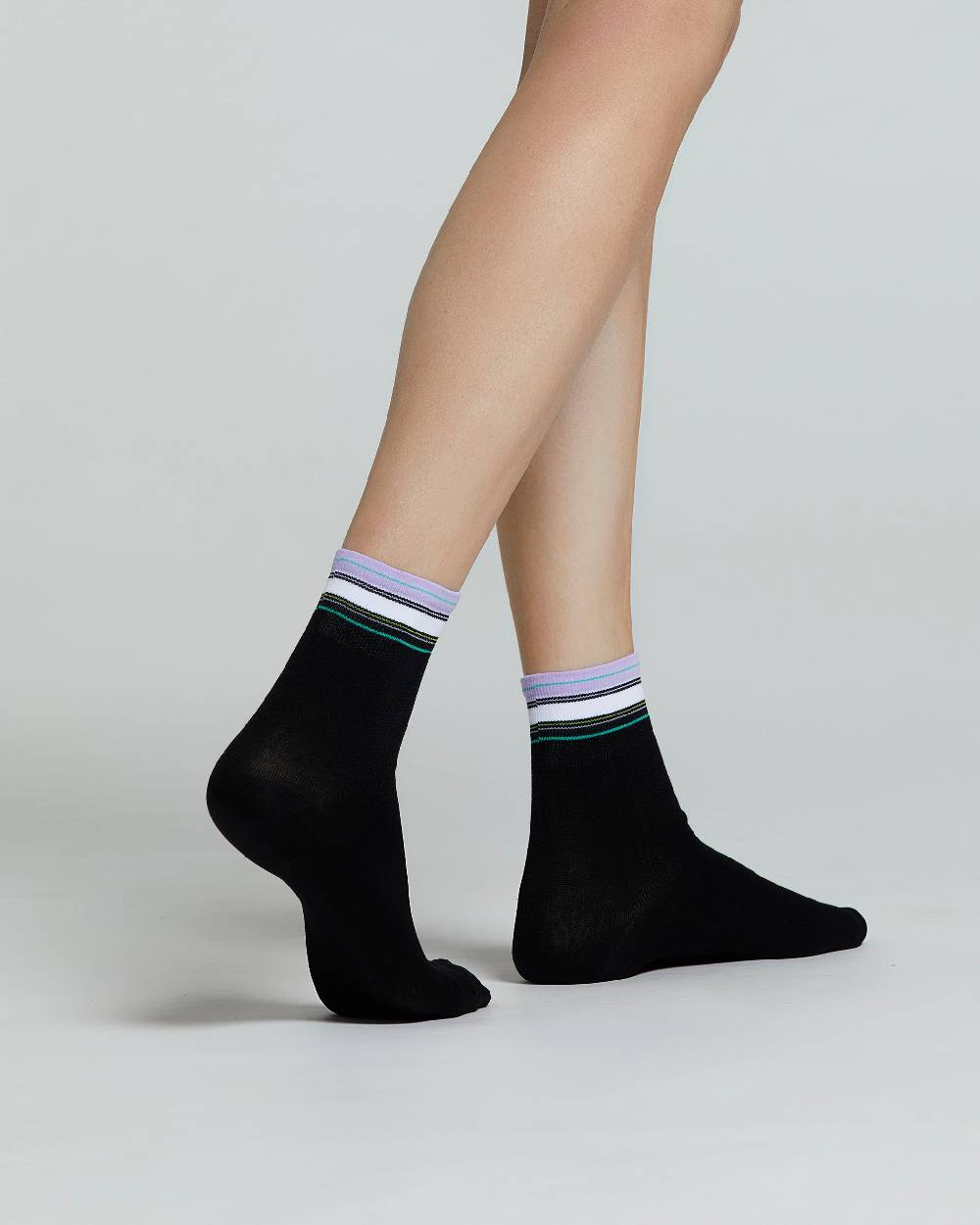 Pompea CALZA COTONE STERLIZIA FANTASIA A RIGHE MULTICOLOR Consegna Veloce