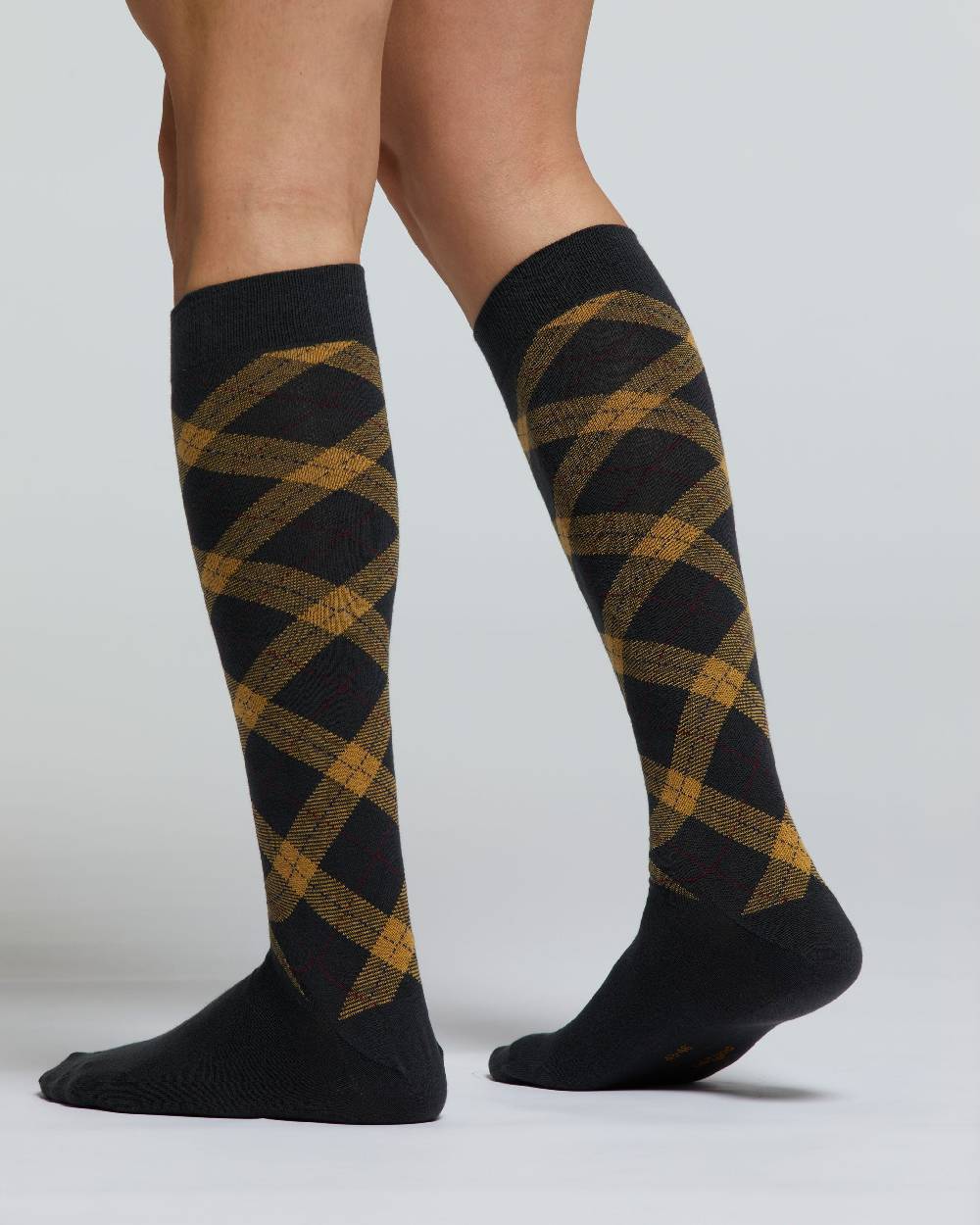 Pompea CALZA LUNGA COTONE ACERO MOTIVO ARGYLE Sottocosto