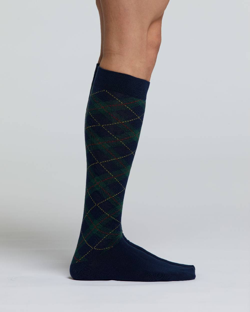 Pompea CALZA LUNGA COTONE ACERO MOTIVO ARGYLE Convenienza