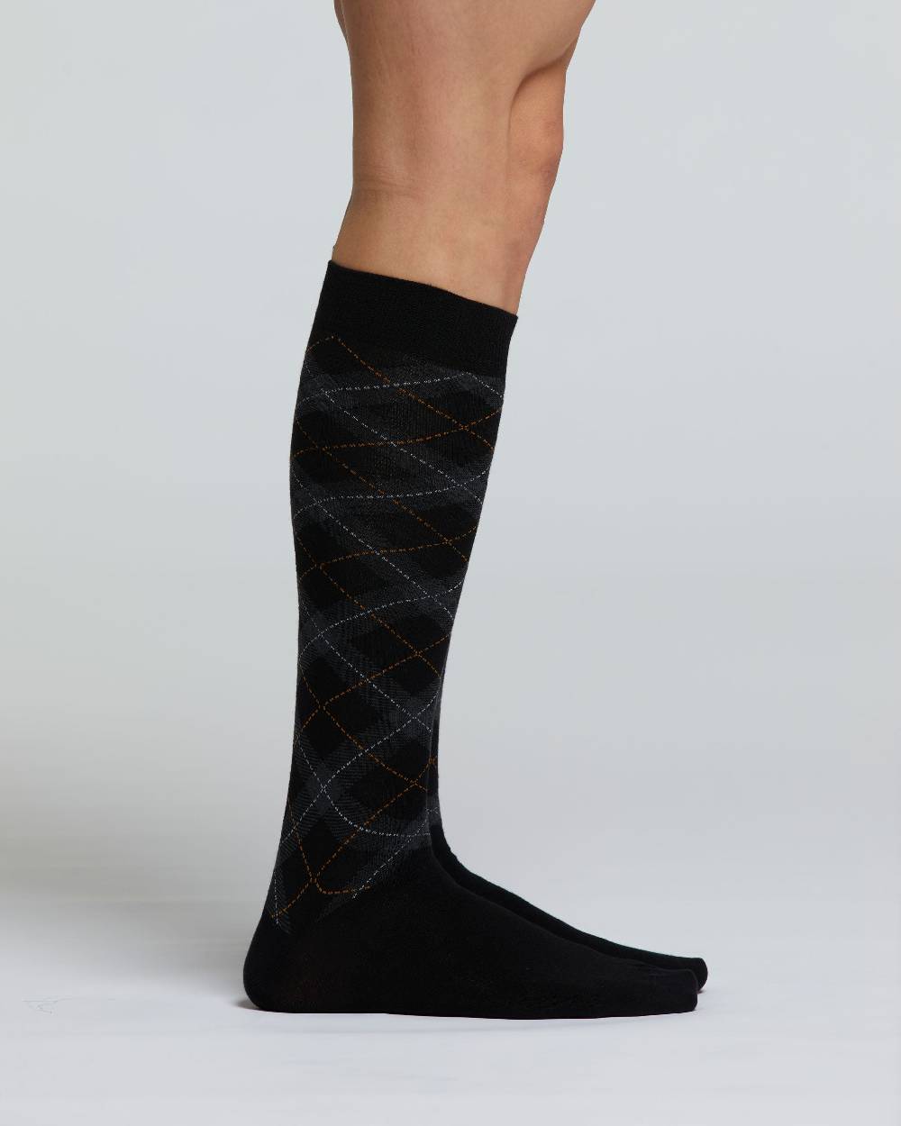 Pompea CALZA LUNGA COTONE ACERO MOTIVO ARGYLE Novità