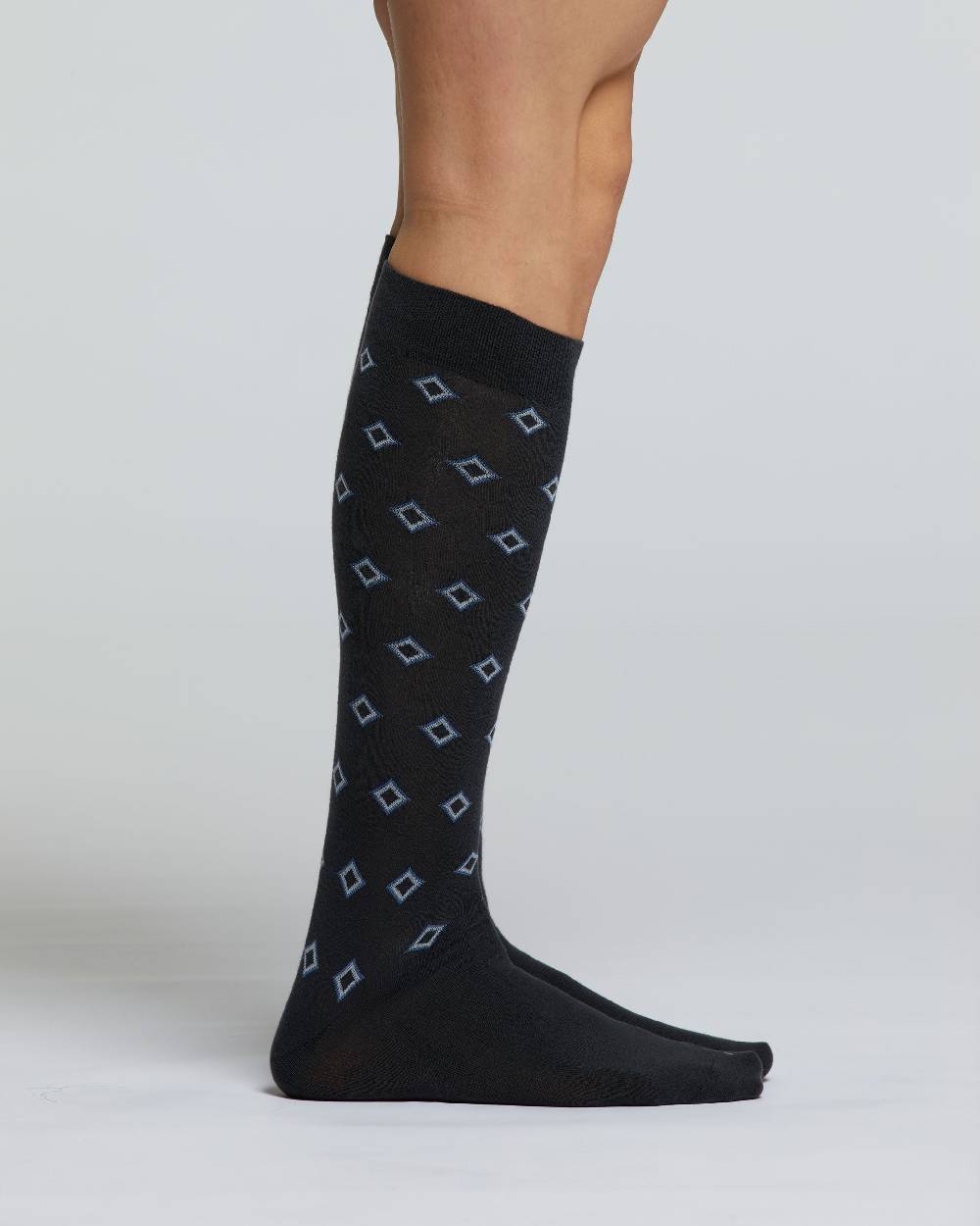 Pompea CALZA LUNGA COTONE CRISPINO MOTIVO A ROMBI Vendite Flash