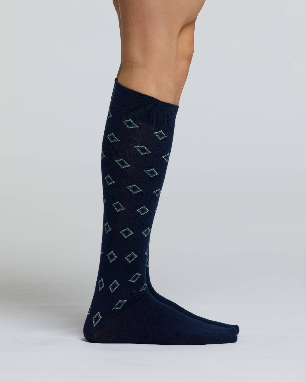 Pompea CALZA LUNGA COTONE CRISPINO MOTIVO A ROMBI Negozio
