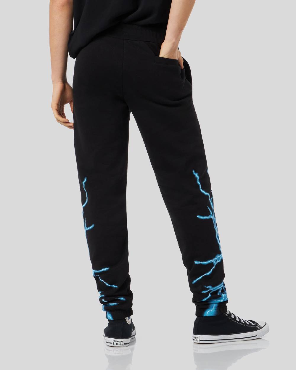 Phobia Archive PANTALONE NERO CON FULMINE LATERALE BLU Acquista Ora