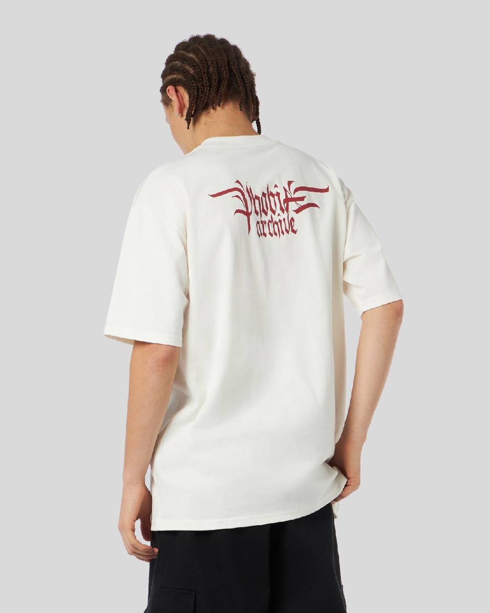 Phobia Archive T-SHIRT BIANCA CON GRAFICA TRIPLE SKULL ROSSA Outlet