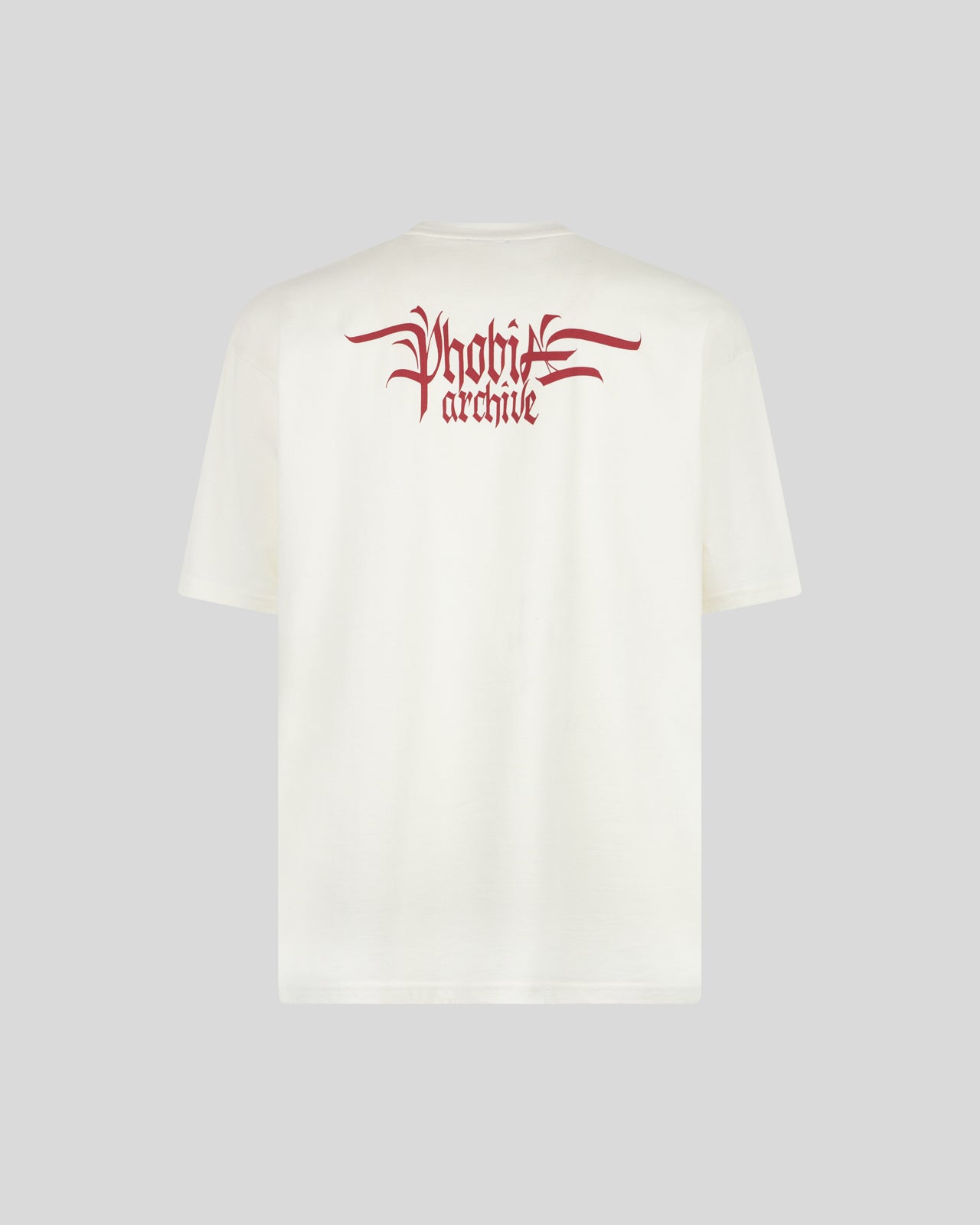 Phobia Archive T-SHIRT BIANCA CON GRAFICA TRIPLE SKULL ROSSA Outlet