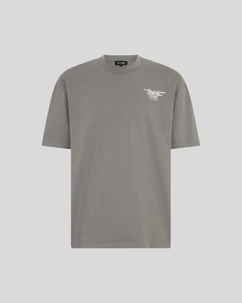Phobia Archive T-SHIRT GRIGIA CON GRAFICA FIERY COBRA VIOLA In Saldo