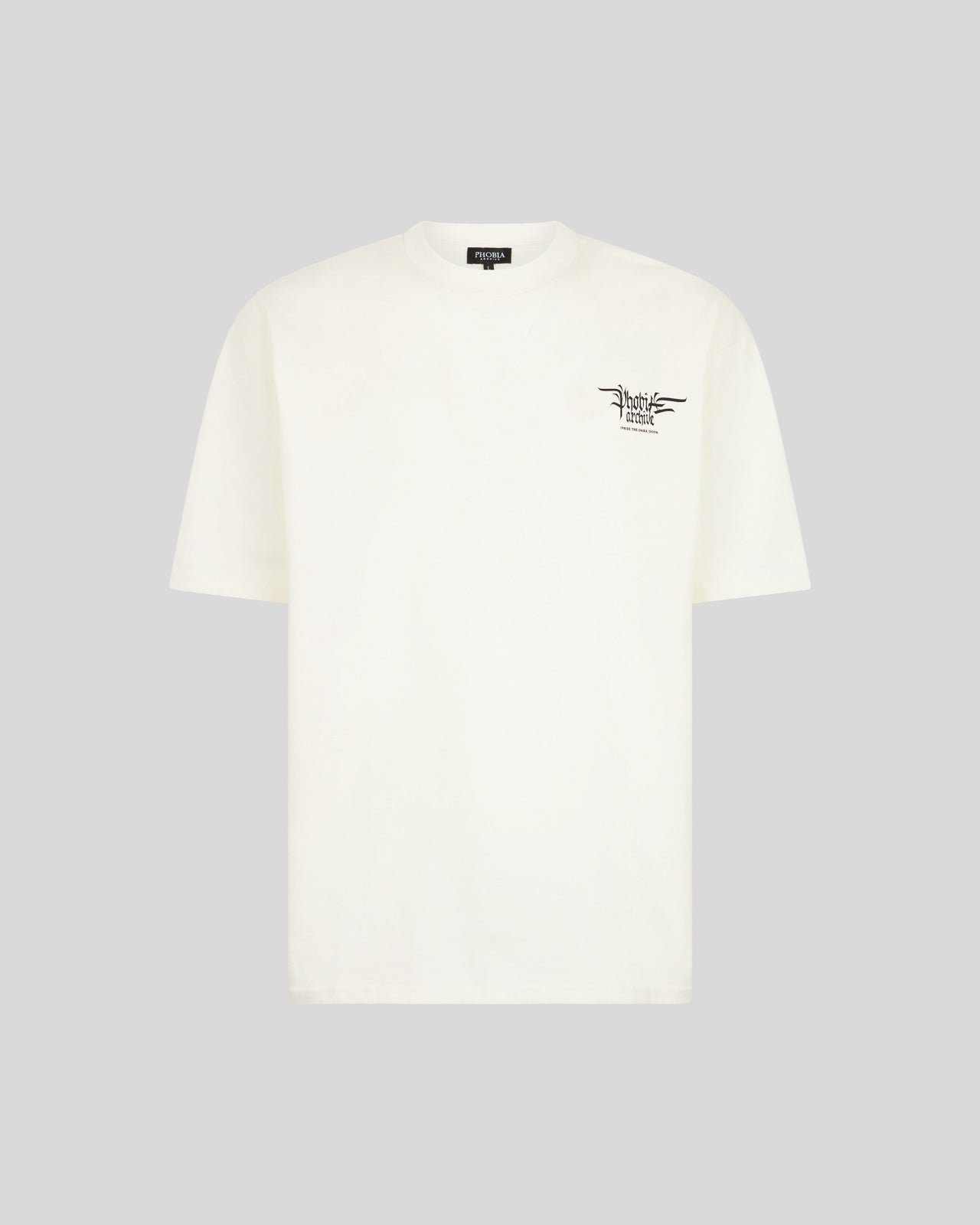 Phobia Archive T-SHIRT BIANCA CON GRAFICA FIERY COBRA ARANCIONE Pezzi Unici