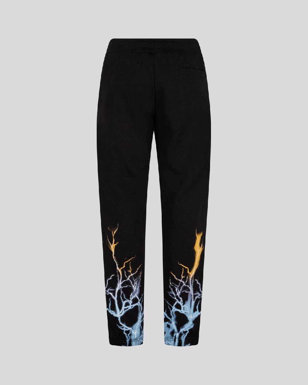 Phobia Archive PANTALONCINO NERO CON STAMPA FULMINE BICOLORE GIALLO E BLU Online