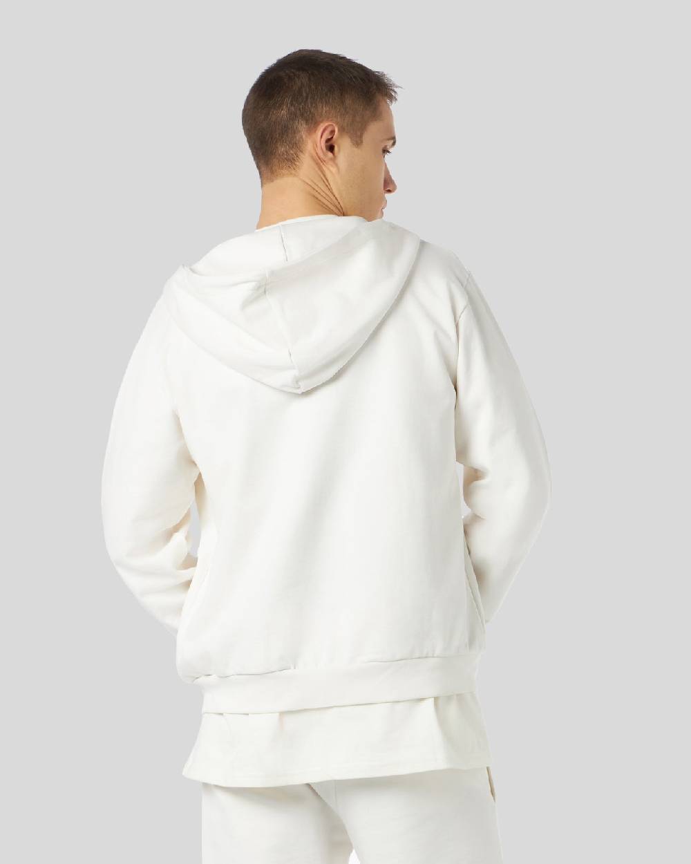 Phobia Archive FELPA CON ZIP BIANCA CON GOTIC LOGO RICAMATO Prezzo Ridotto