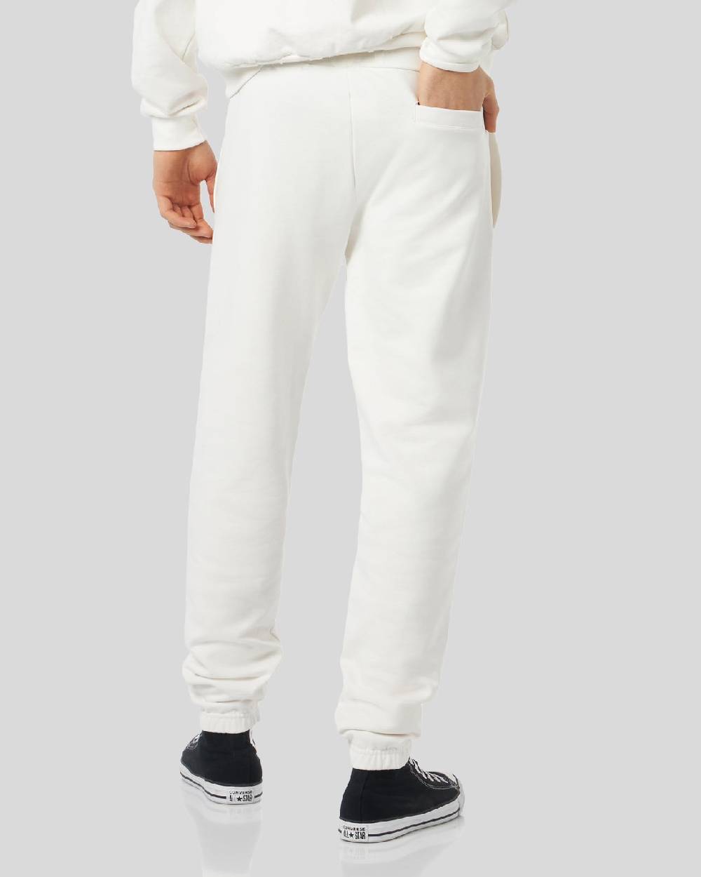 Phobia Archive PANTALONE BIANCO CON LOGO GOTICO RICAMATO Sottocosto