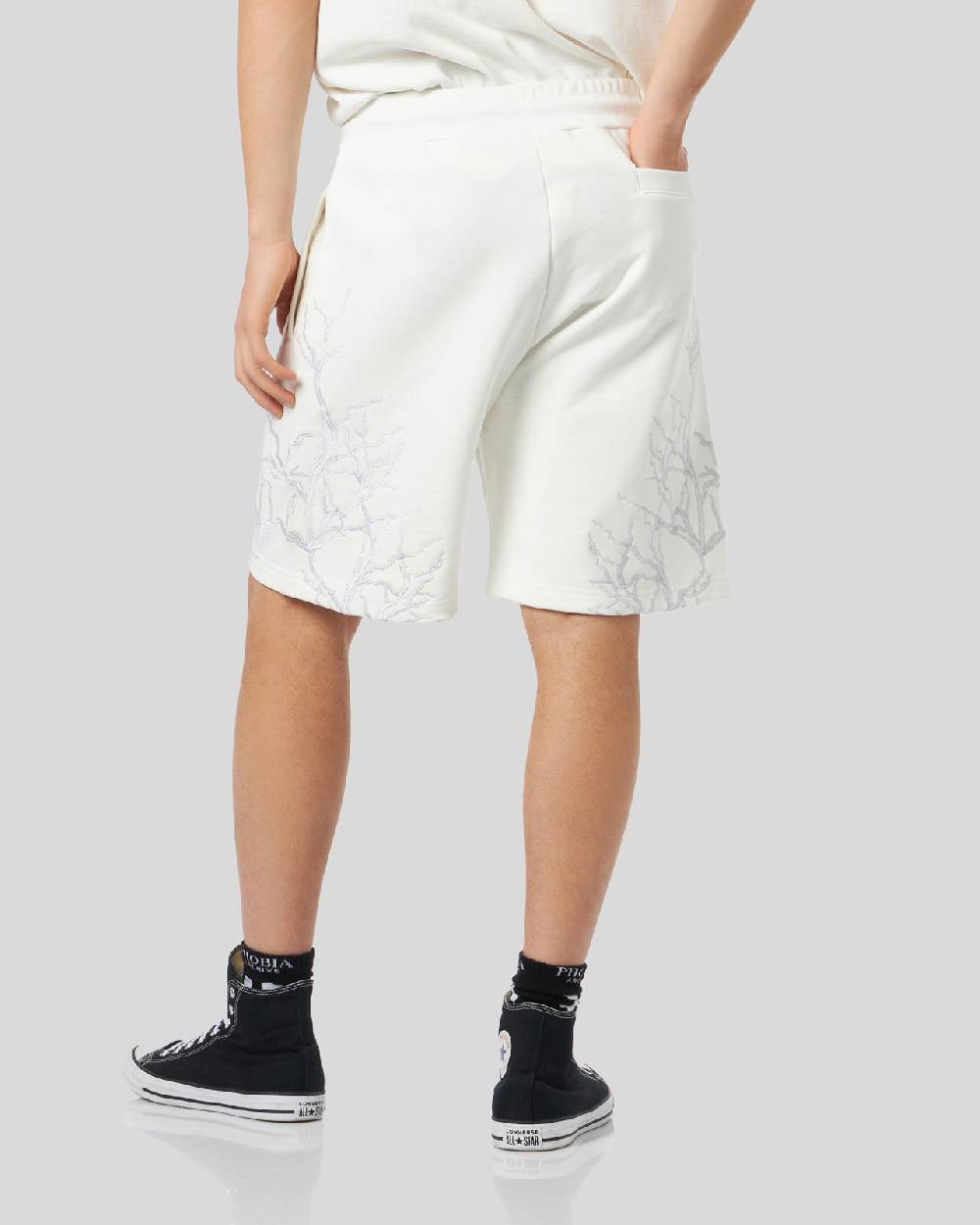 Phobia Archive PANTALONCINI BIANCHI CON FULMINI GRIGI Economico