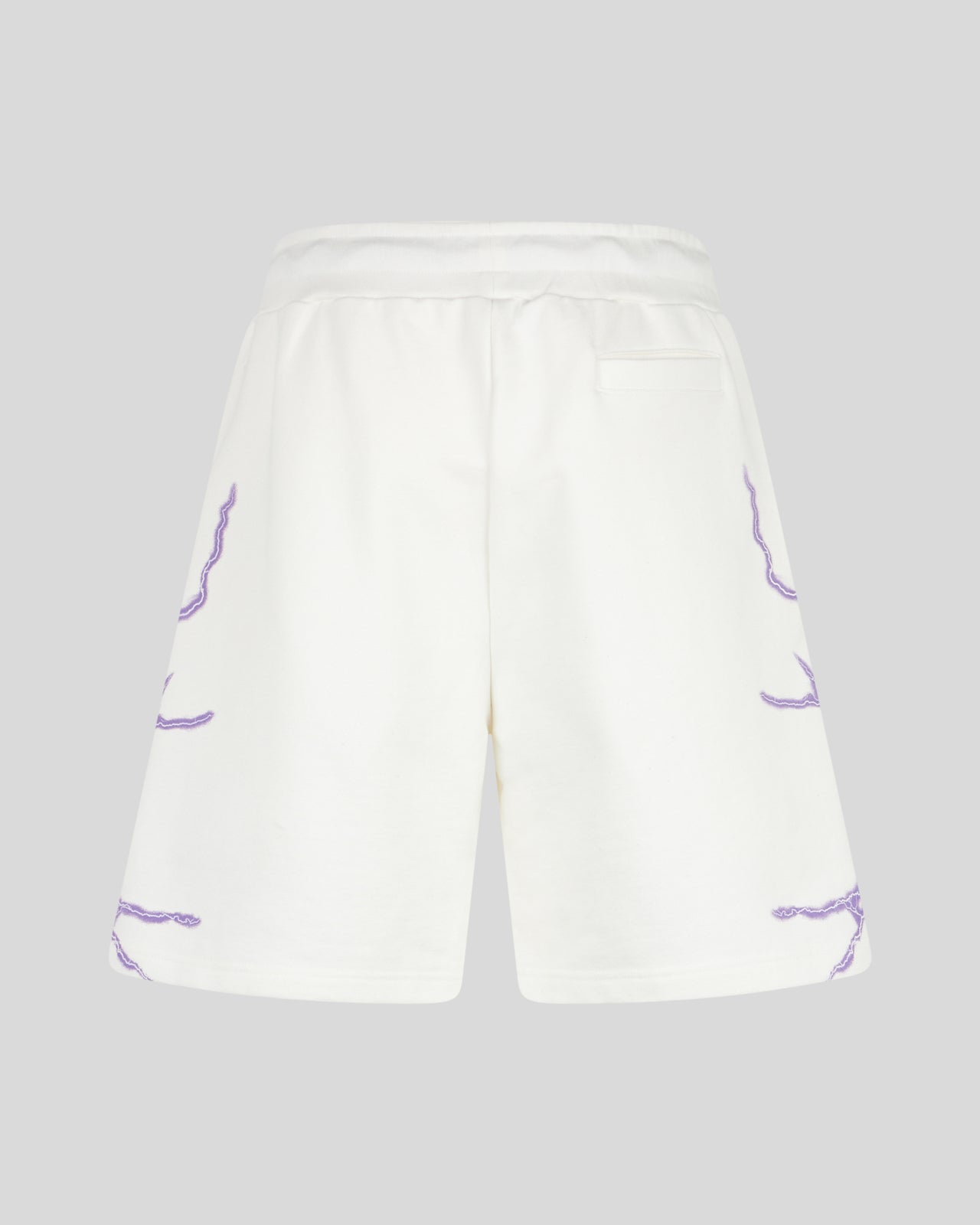 Phobia Archive PANTALONCINO BIANCO CON FULMINI LATERALI VIOLA Promozione Limitata