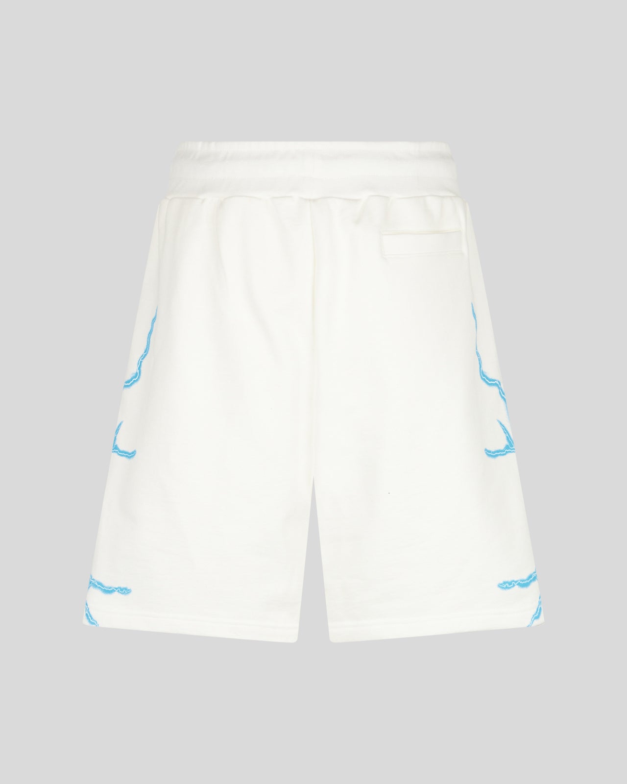 Phobia Archive PANTALONCINO BIANCO CON FULMINI LATERALI AZZURRI Fino Al -60%
