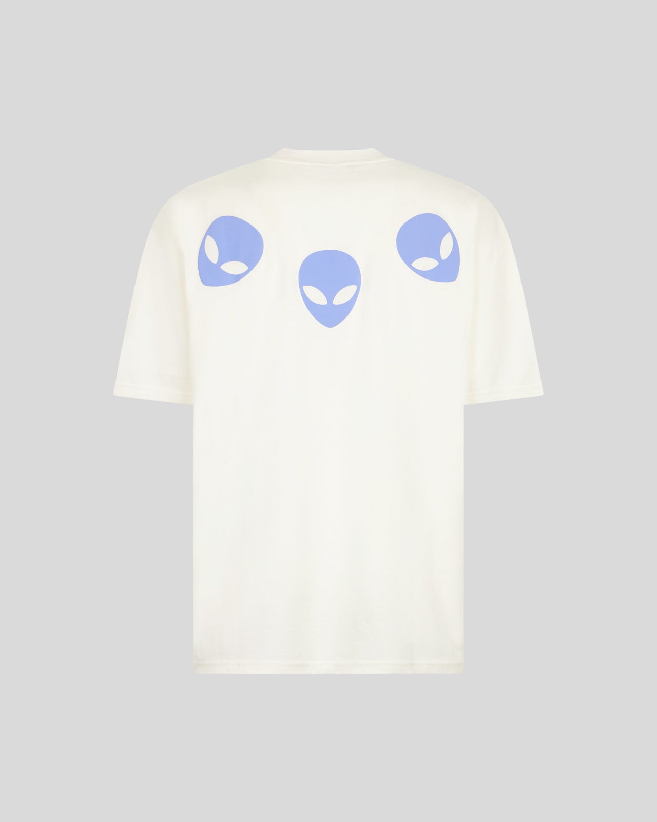 Phobia Archive T-SHIRT BIANCA CON GRAFICA TRIPLE ALIEN VIOLA Spedizione Gratuita