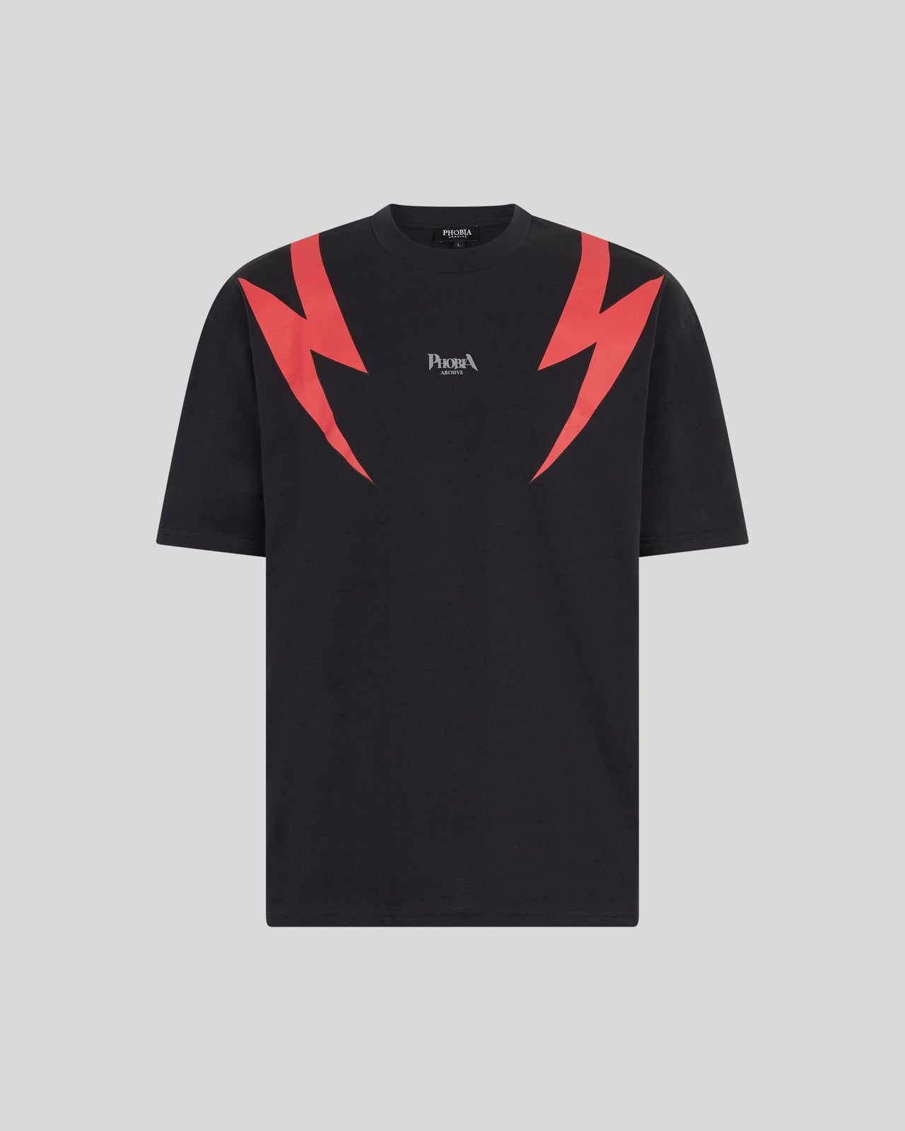 Phobia Archive T-SHIRT NERA CON GRAFICA SCREAMING SKULLS ROSSA Qualità Garantita
