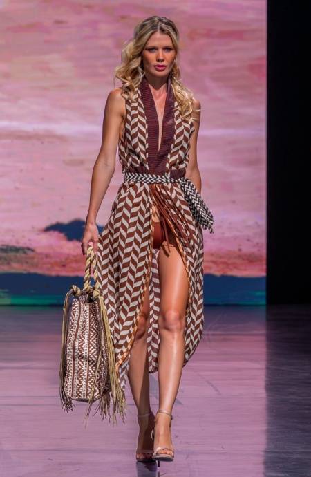 Pin Up Stars VESTITO GILET LUNGO STAMPA BEAUTIFUL TREE Shopping Online