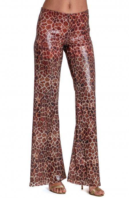 Pin Up Stars PANTALONE STAMPA PAILLETTES GIRAFFA Prezzo Ridotto