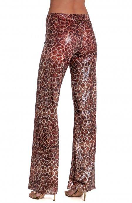 Pin Up Stars PANTALONE STAMPA PAILLETTES GIRAFFA Prezzo Ridotto