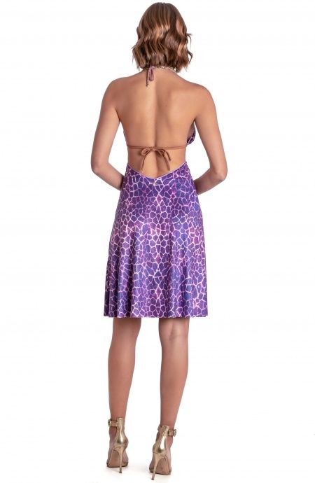 Pin Up Stars ABITO CUT-OUT DAINETTO STAMPA GIRAFFA Convenienza