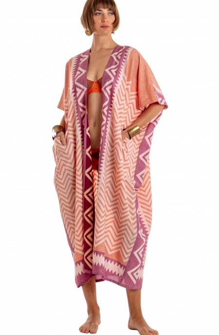 Pin Up Stars KIMONO LUNGO STAMPA BEAUTIFUL TREE Economico
