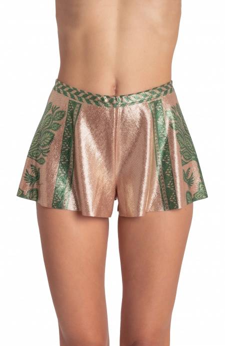 Pin Up Stars SHORTS LAMÈ STAMPA BEAUTIFUL TREE In Vendita
