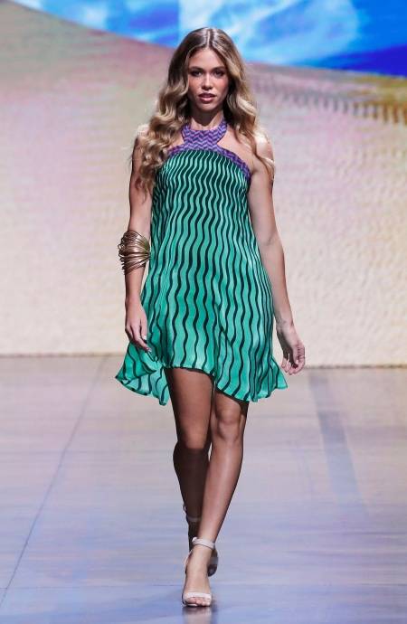 Pin Up Stars ABITO CORTO CON ALLACCIATURA COLLO STAMPA TIGER SUN Saldi