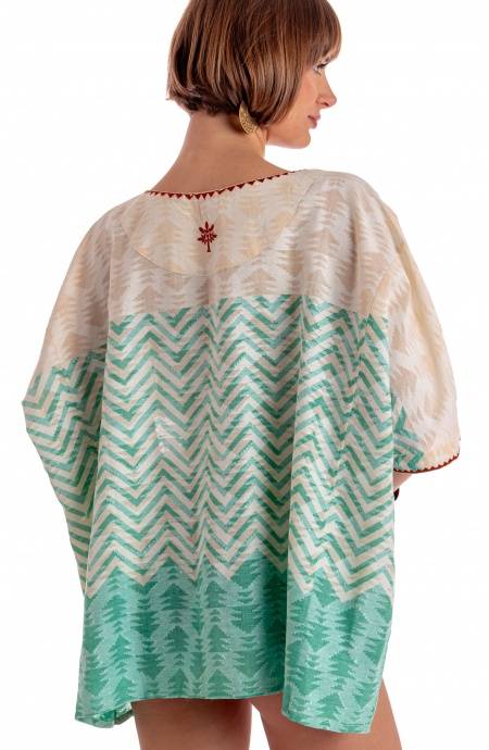 Pin Up Stars BLUSA CON CINTURA STAMPA BEAUTIFUL TREE Vendita Calda