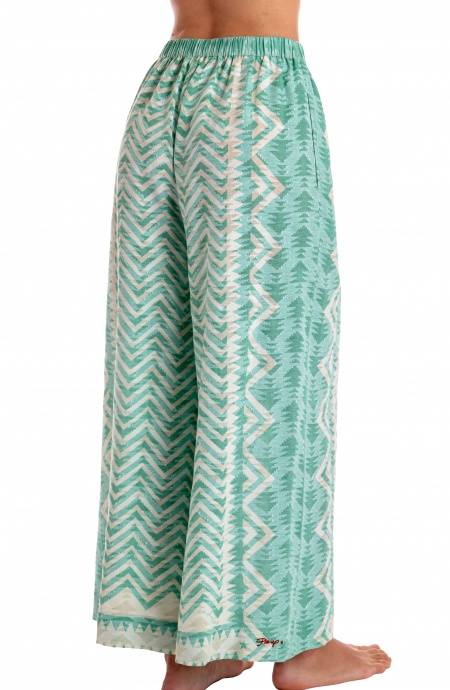 Pin Up Stars PANTALONE PALAZZO STAMPA BEAUTIFUL TREE Vendita Economica