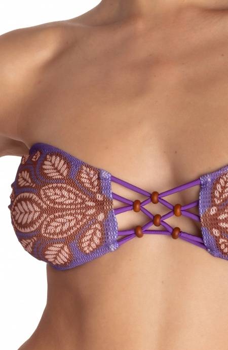 Pin Up Stars BIKINI FASCIA IMBOTTITA CON PERLE STAMPA BEAUTIFUL TREE Convenienza