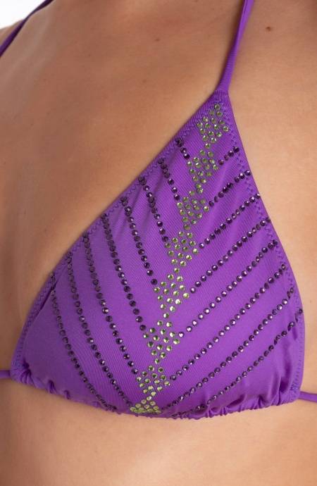 Pin Up Stars BIKINI TRIANGOLO IMBOTTITO CON CRISTALLI Offerta