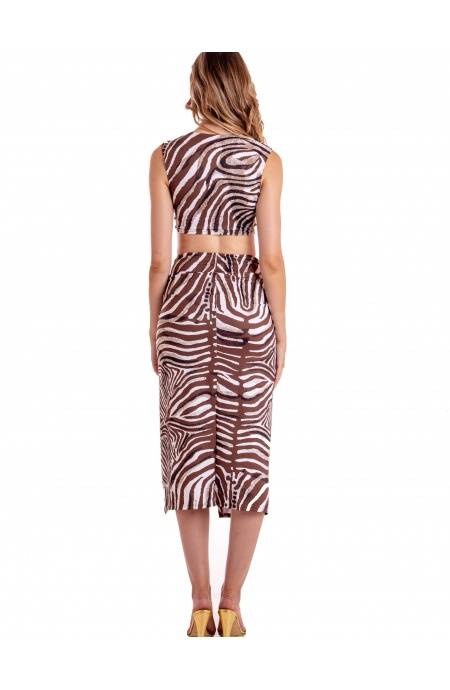 Pin Up Stars TOP INCROCIATO STAMPA ZEBRA Prezzo Ridotto