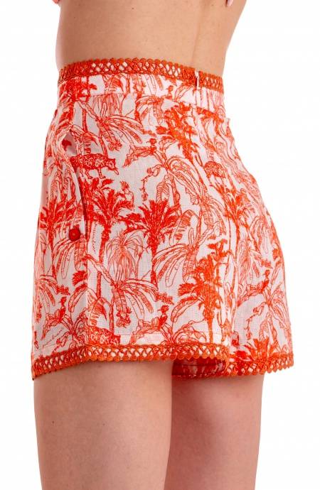 Pin Up Stars SHORTS CON RICAMO PASSAMANERIA STAMPA KENZIA Saldi