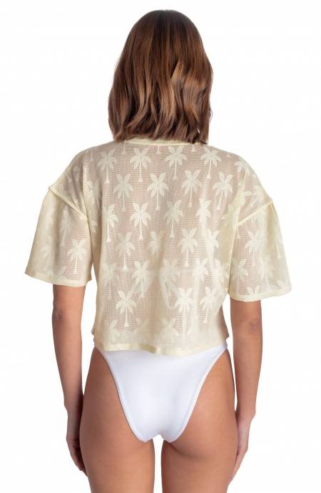 Pin Up Stars TOP RICAMO PALME Pezzi Unici