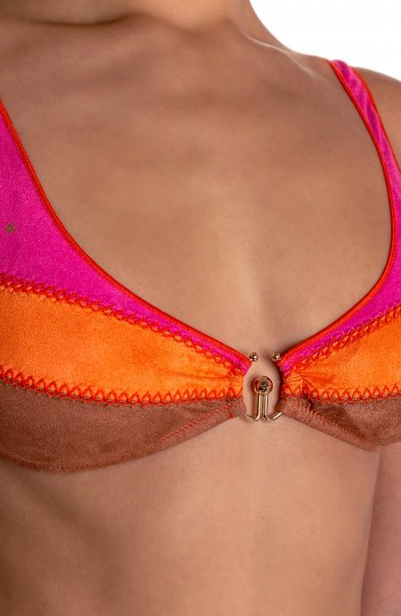 Pin Up Stars BIKINI BRASSIERE DAINETTO CON ACCESSORIO PATCHWORK Fino Al -60%