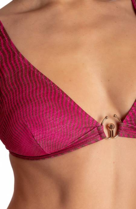 Pin Up Stars BIKINI BRASSIERE LUREX CON ACCESSORIO STAMPA TIGER SUN Convenienza