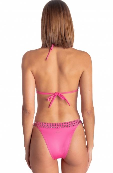 Pin Up Stars BIKINI TRIANGOLO IMBOTTITO CON CRISTALLI SPECCHIETTI Presa