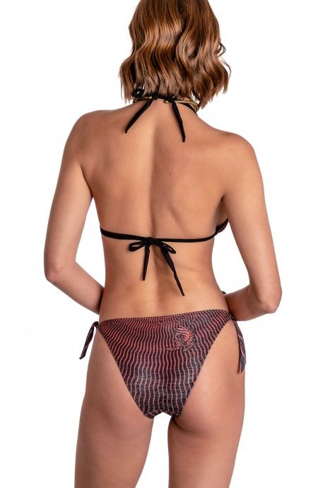 Pin Up Stars BIKINI TRIANGOLO IMBOTTITO LUREX STAMPA TIGER SUN Offerte