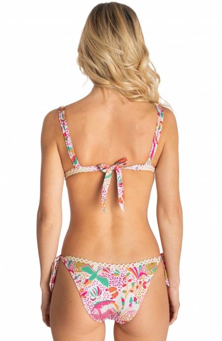 Pin Up Stars BIKINI BRASSIERE CON PASSAMANERIA STAMPA TROPICAL Nuova