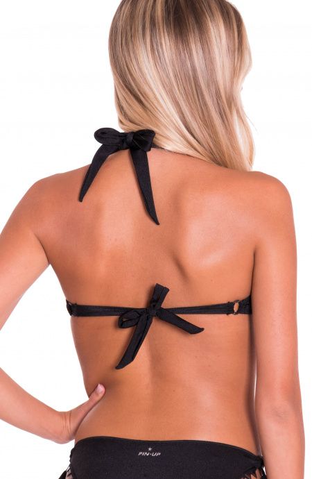 Pin Up Stars Top Bikini Balconcino Ferretto Borchie Specchio A Punta Prezzo Ridotto