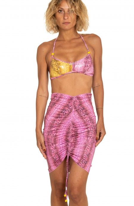 Pin Up Stars Gonna Tubino Con Coulisse Stampa Eccentric Animal Italy