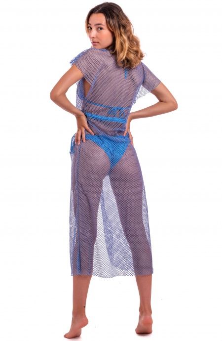 Pin Up Stars Abito Con Coulisse Rete Lurex Vendita