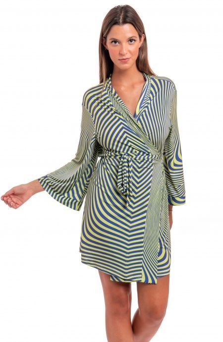 Pin Up Stars Vestito Aperto Jersey Stampa Optical Fornitura limitata