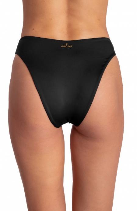 Pin Up Stars SLIP BIKINI VITA ALTA SGAMBATO TINTA UNITA Nuova