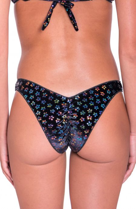 Pin Up Stars Slip Sgambato Velvet Lamina Fiorellini Pezzi Unici