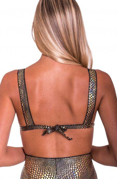 Pin Up Stars Top Bikini Triangolo A Vela Imbottito Pitone Consegna Veloce