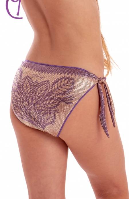 Pin Up Stars SLIP FIOCCHI LAMÈ STAMPA BEAUTIFUL TREE BABY Novità