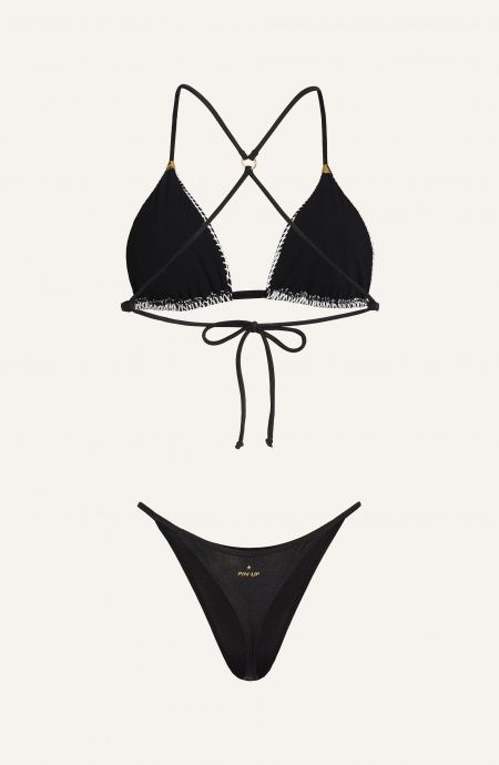Pin Up Stars Bikini Triangolo Imbottito Slip Perizoma Rete Strass Saldi