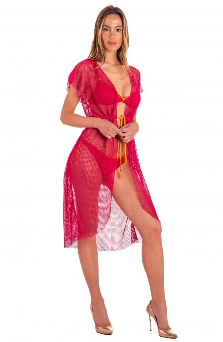 Pin Up Stars Abito Con Coulisse Tinta Unita Rete Vendite Flash