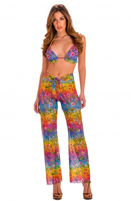 Pin Up Stars Pantalone Flower Rainbow Pezzi Unici